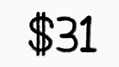 31 Dollar Hand Drawn Animation For Finance Currency Money Business Concept Stock Footage 304966605