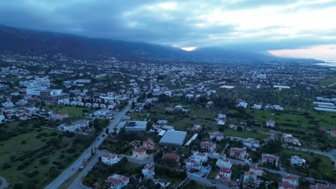 31. Landscape. Evening, sunset in the mountains. Girne. Cyprus. a static frame Video stock 267717672