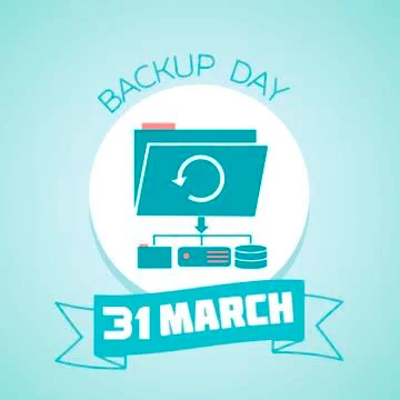 31 March Backup Day Stock Illustration