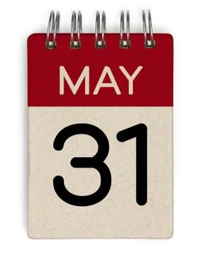 31 may calendar Stock Illustration