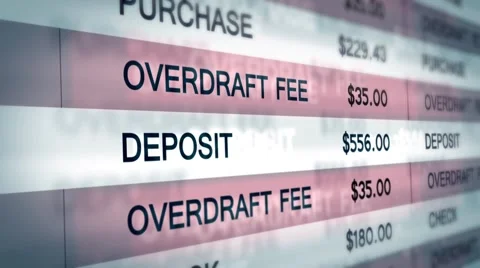 31 Overdraft Fees [2] Stock Footage 67758840