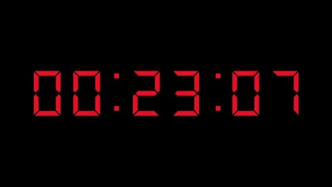 31 second timer counting down from 30 to zero with minutes, seconds and Stock Footage 248429507