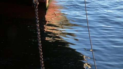 31 Ship Reflection in Water Stock Footage 87877068