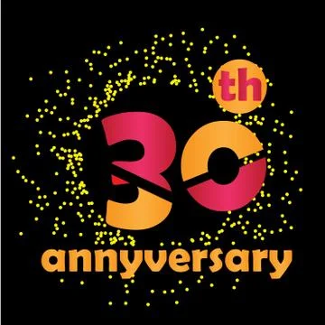 31 Year Anniversary Vector Template Design Illustration - Vector Stock Illustration