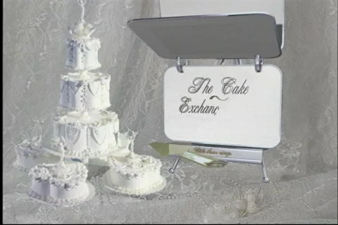 3113L The Cake ~ Exchanging of the Pieces Stock Footage 800288