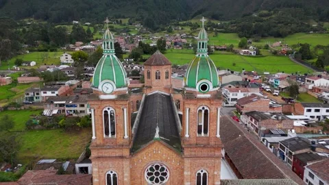 Church Tower Pass, Sesquile, Almeidas, Cundinamarca, Colombia - Aerial Drone