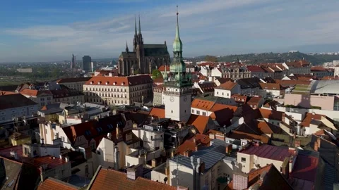 Old Town Hall, Stara radnice, Brno, Czechia - Aerial Drone Old Town Hall, Stara radnice, Brno, Czechia - Aerial Drone