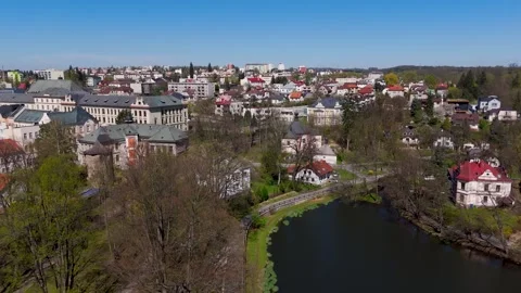 Park Budoucnost, Havlickuv Brod, Vysocina, Czech Republic - Aerial Drone Park Budoucnost, Havlickuv Brod, Vysocina, Czech Republic - Aerial Drone