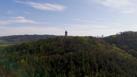 Lookout Tower, Rozhledna Klucanina, Tisnov, Brno, Czechia - Aerial Drone Lookout Tower, Rozhledna Klucanina, Tisnov, Brno, Czechia - Aerial Drone