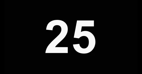 32. 4K Resolution. Countdown of 32 seconds, with black background Stock Footage 235912720