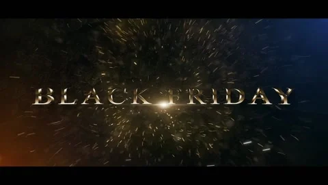 32 Animation Text Gold and Particles Effect Black Friday Stock-Footage 134148094