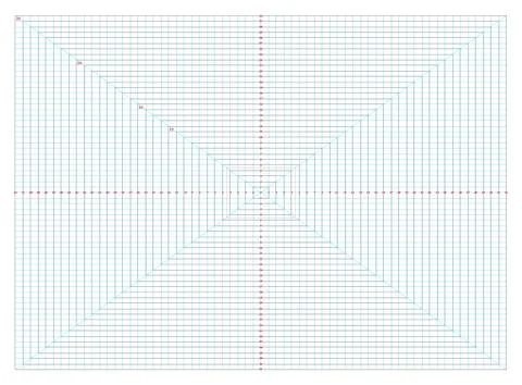 32 inch field chart vector for traditional 2d animation Illustrazione stock