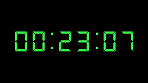 32 second timer counting down from 30 to zero with minutes, seconds and Stock Footage 248429755