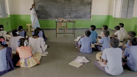 32. Students sitting inside the Class Stock-Footage 149098008