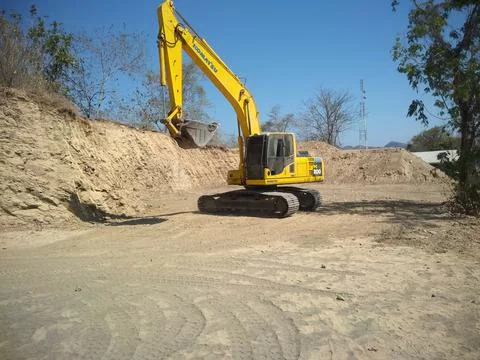 320D excavator Stock Photos