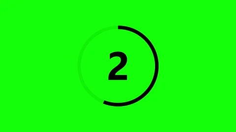 321 go with circle countdown animation on green background 4k video. 스톡 동영상 315821399