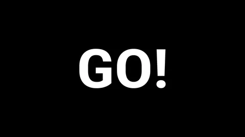 321 go countdown animation on black background. Stock Footage 311907081