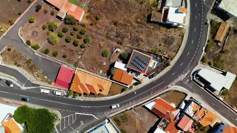 Los Canarios, Top Down View, La Palma, Canary Islands, Spain - Aerial Drone Los Canarios, Top Down View, La Palma, Canary Islands, Spain - Aerial Drone