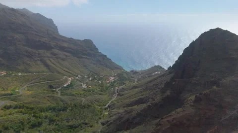 Taguluche, Vallehermoso, La Gomera, Canary Islands - Aerial Drone Taguluche, Vallehermoso, La Gomera, Canary Islands - Aerial Drone