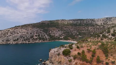Arsanas Beach, Thasos, Greece - Aerial Drone Arsanas Beach, Thasos, Greece - Aerial Drone