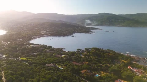 Early Morning Drone Descent to Isoella Peninsula Beach and Coastline