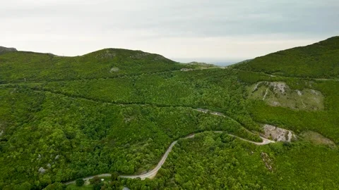 Point de vue du col de Teghime, Corsica, France - Aerial Drone