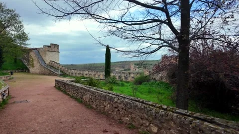 Aerial View of Jardín de los Poetas Entrance in Segovia, Spain