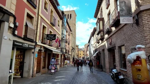 Walk Along Calle de Santo Tomé Towards Iglesia de Santo Tomé, Spain Walk Along Calle de Santo Tomé Towards Iglesia de Santo Tomé, Spain
