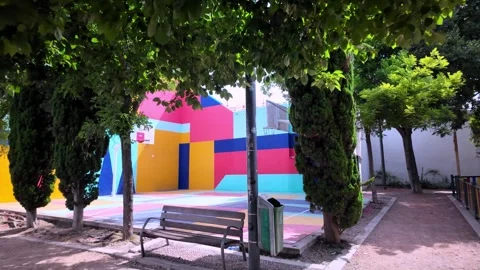 Street Art Basketball Court in Jardines Huerto de Orive, Cordoba. Street Art Basketball Court in Jardines Huerto de Orive, Cordoba.