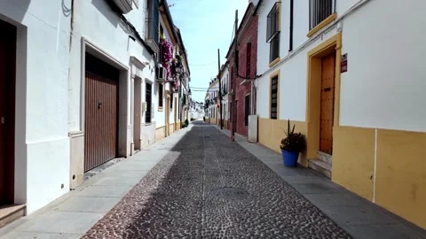 Quiet Pedestrian Zone of Calle Cruz Conde Street in Cordoba, Spain Quiet Pedestrian Zone of Calle Cruz Conde Street in Cordoba, Spain