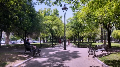 Strolling through Jardines del Duque de Rivas park in sunny Cordoba Strolling through Jardines del Duque de Rivas park in sunny Cordoba
