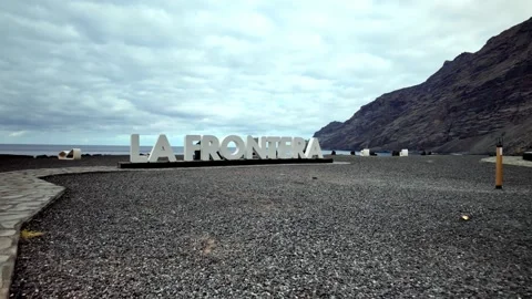 POV Walking to La Frontera Sign at Mirador de los Roques de Salmor