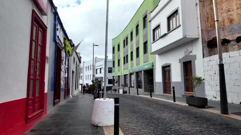 POV Walk Along Commercial Street in Villa de Valverde, El Hierro