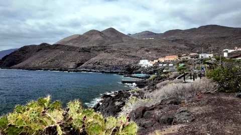 Scenic view of the outdoor swimming pool complex at La Caleta, El Hierro, Canary