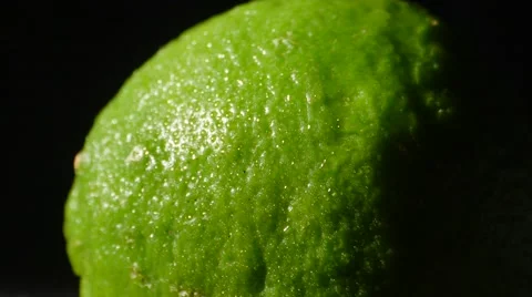 3295 Lime with Mist Falling on it Close Up, 4K Stock-Footage 48785209