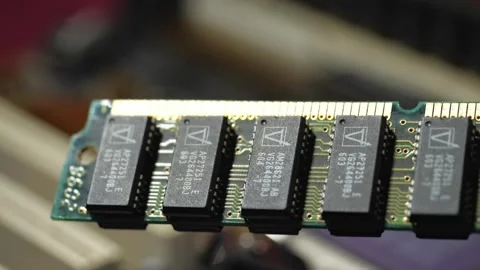 32MB SIMM Close-Up Video stock 296092157