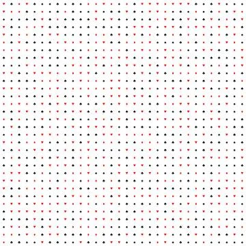 32x32 matrix with 1024  playing card symbols with red hearts and diamonds a.. Stock Illustration