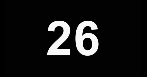 33. 4K Resolution. Countdown of 33 seconds, with black background Stock Footage 235912726