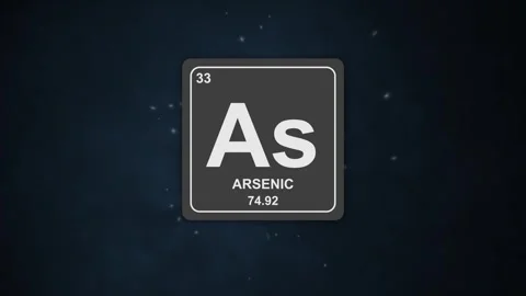 33 Arsenic element symbol As 2D animation with modern periodic table Stock Footage 327037319