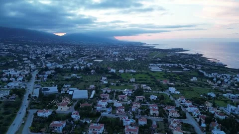 33. Landscape. Evening, sunset in the mountains. Girne. Cyprus. Video stock 267995659