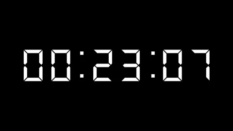 33 second timer counting down from 30 to zero with minutes, seconds and Stock Footage 248428466