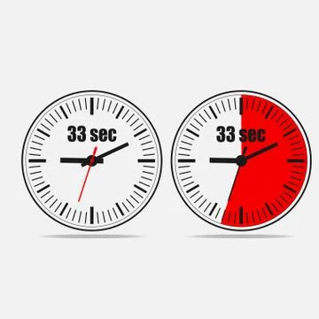 33 seconds clock icon Stock Illustration
