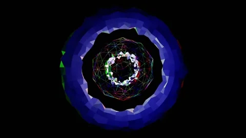33 seconds endless circular  torus donut shapes HD video Stock Footage 288015234