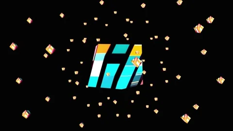33 seconds endless looping moving cubes rotating HD video Stock Footage 284548078