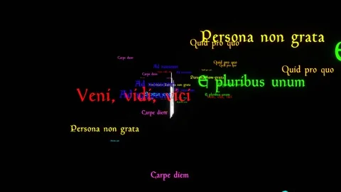 33 seconds of Latin language phrases moving around page Stock Footage 301710460