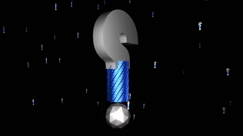 33 seconds mechanical gear question mark black background Stock Footage 288852348