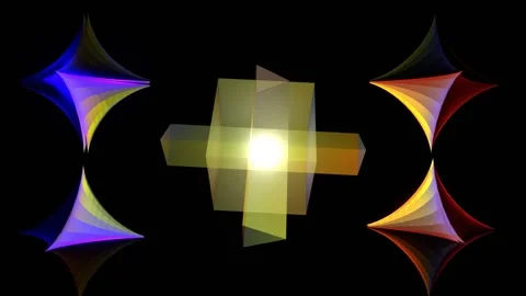 33 seconds moving endless colourful math shapes HD video Stock Footage 290164455