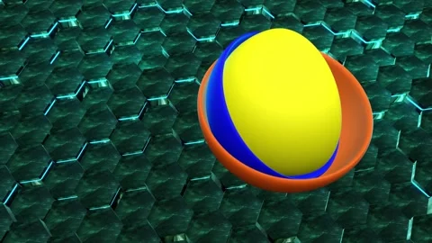 33 seconds moving endless colourful spheres hexagons HD video Stock Footage 292964858