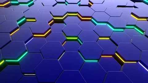 33 seconds moving hexagon tiles HD video Stock Footage 296056153