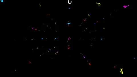 33 seconds random question marks fly out HD video Stock Footage 302829347